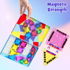 42PCS Glitter Candy Colors Magnetic Tiles Set S1110 image 5